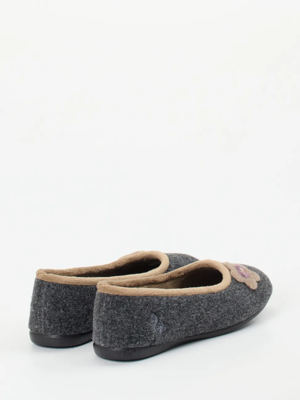 Thies – Ballerina-Hausschuh aus Filz in Anthrazit