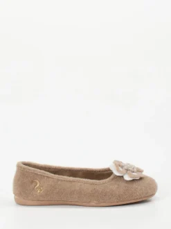 Thies – Ballerina-Hausschuh aus Filz beige