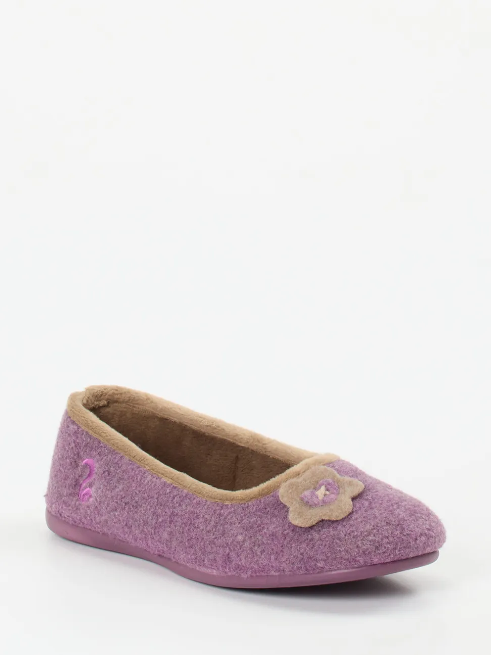 Thies – Ballerina-Hausschuh aus Filz fliederlila