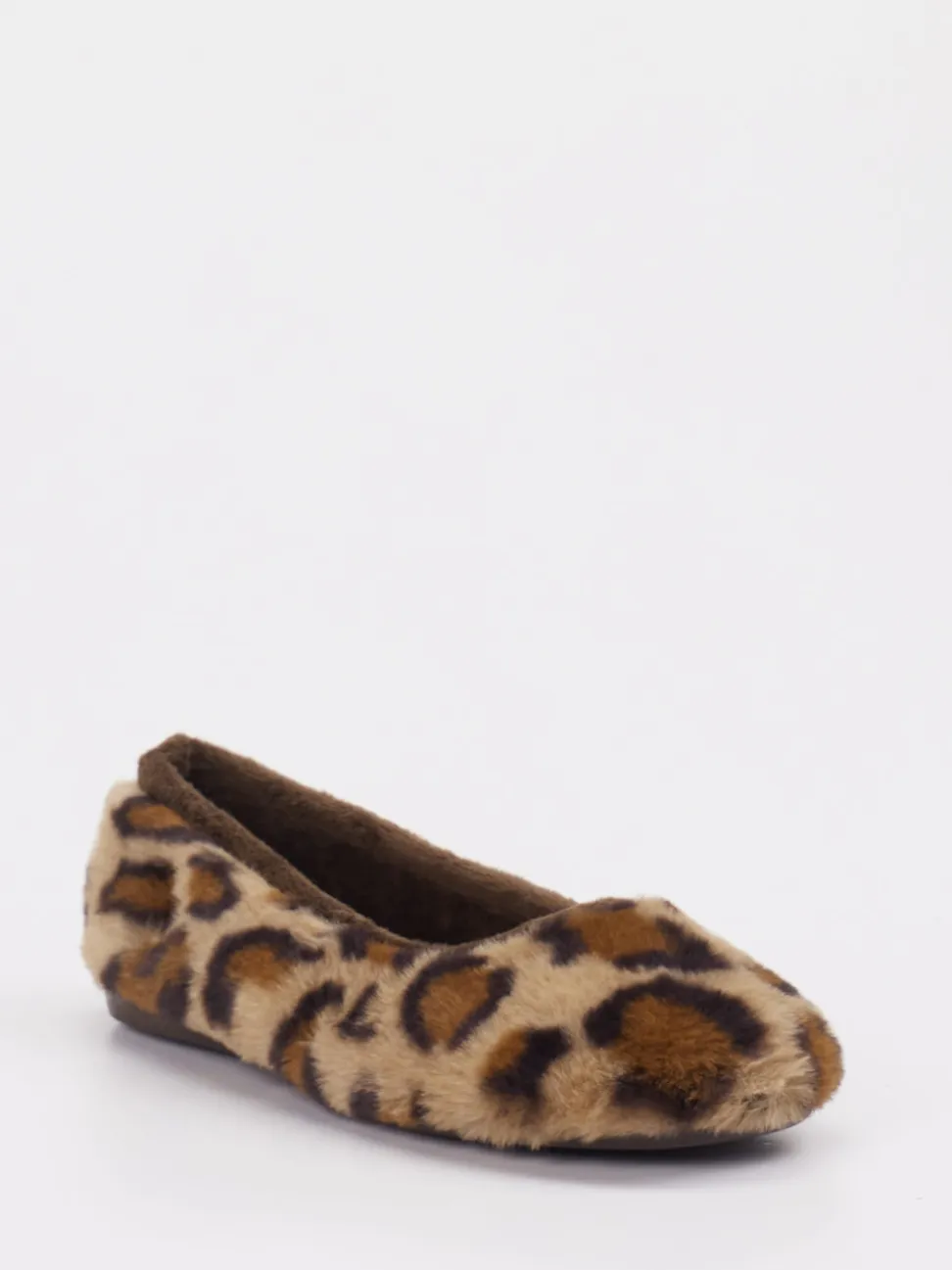 Thies – Ballerina-Hausschuh aus Textil mit Leomuster