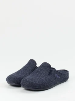 Thies – Filzpantoffeln aus weichem Filz dunkelblau