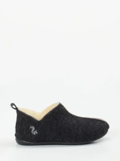 Thies – Filzpantoffeln aus Wollfilz in Anthrazit
