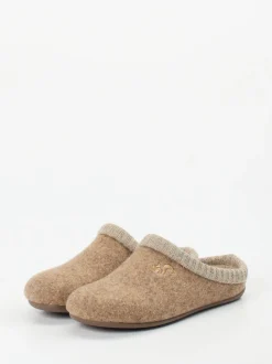 Thies – Filzpantoffeln aus Wollfilz in Beige
