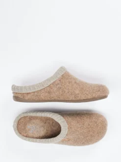 Thies – Filzpantoffeln aus Wollfilz in Beige