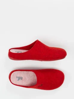 Thies – Filzpantoffeln aus Recyclingfilz in Rot