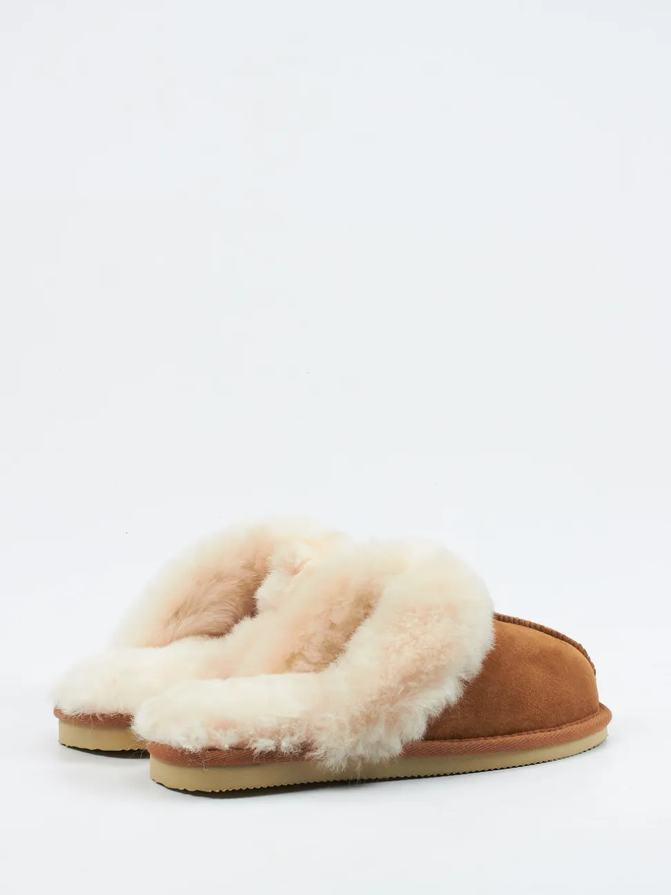 Thies – Hausschuh aus Veloursleder cognac