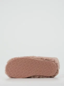 Thies – Hausschuh-Booties aus Fell in Altrosa