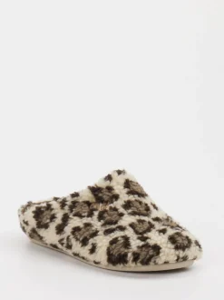 Thies – Hausschuhe aus Textil in Leoprint-Optik