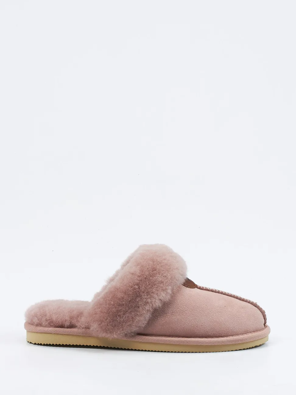 Thies – Hausschuhe aus Veloursleder in Altrosa