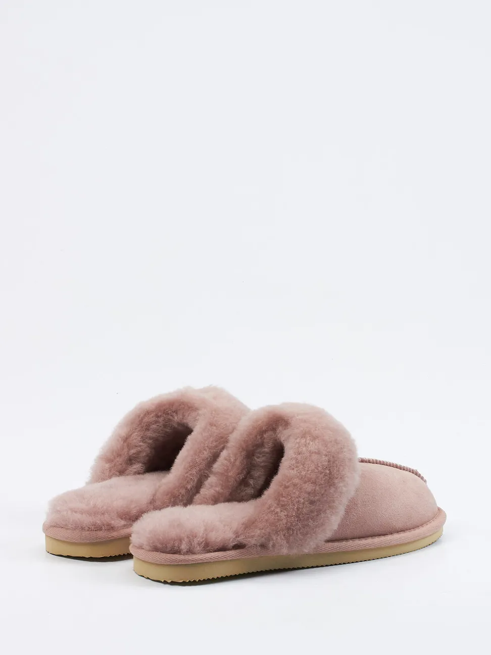 Thies – Hausschuhe aus Veloursleder in Altrosa