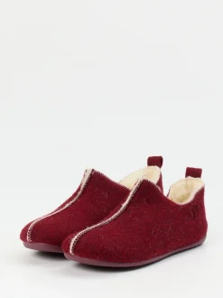 Thies – Hüttenschuhe aus Wollfilz Dunkelrot