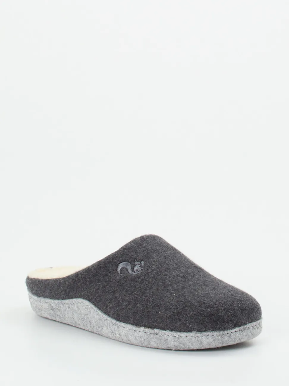 Thies – Pantoffeln aus Recycling-Filz in Grau