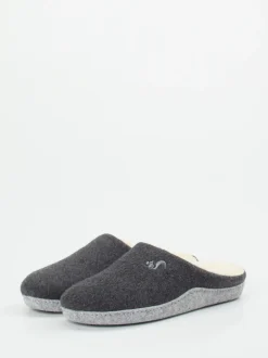 Thies – Pantoffeln aus Recycling-Filz in Grau