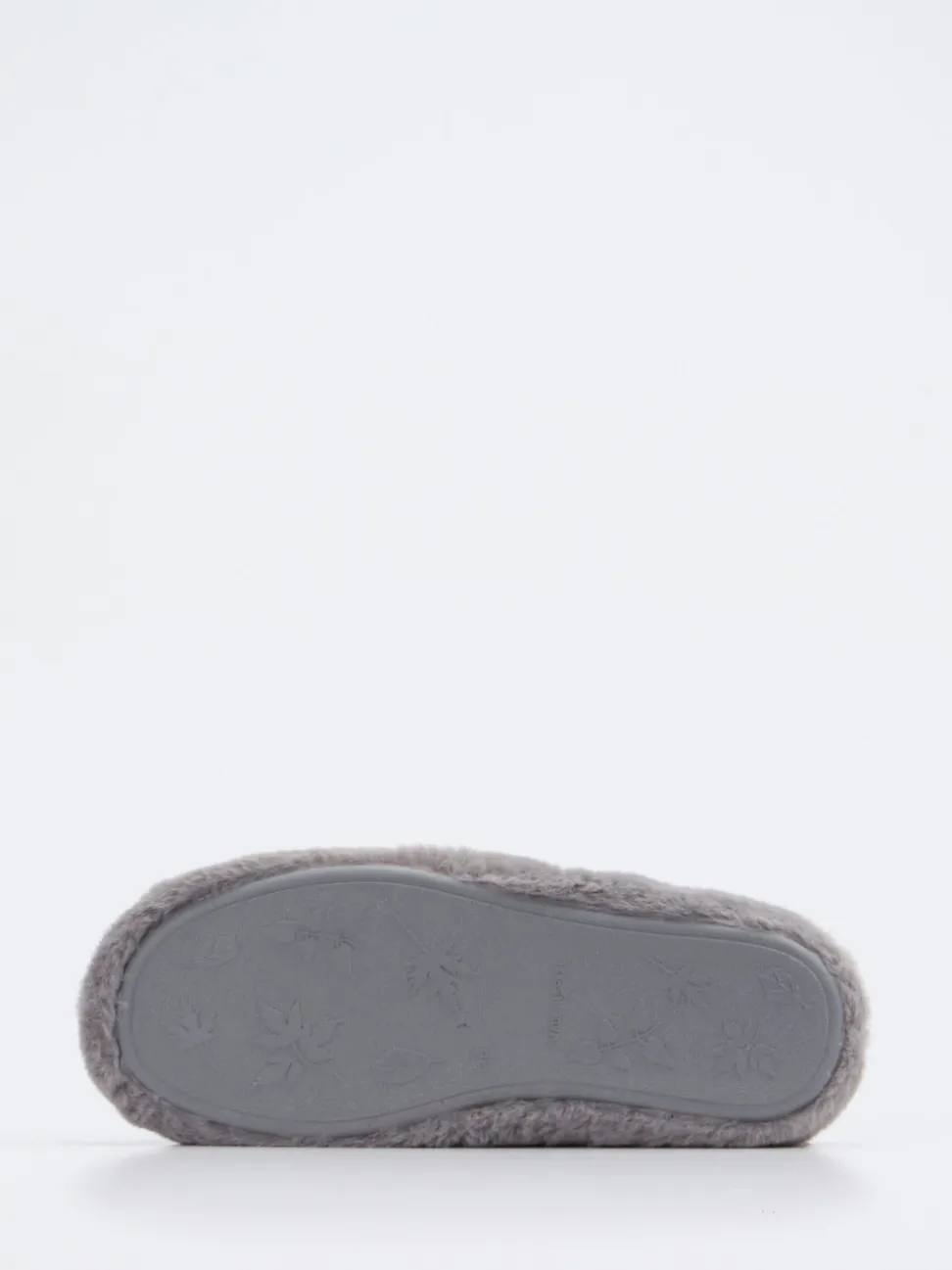 Thies – Pantoffeln aus Textil in Grau mit Herzmotiv