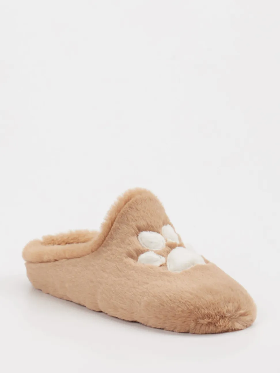 Thies – Pantoffeln aus Textil in Hellbraun