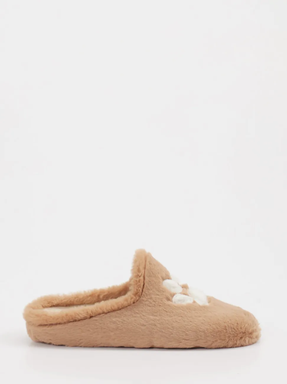 Thies – Pantoffeln aus Textil in Hellbraun