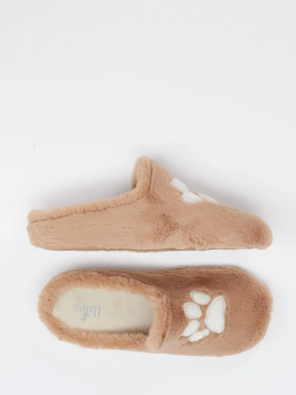 Thies – Pantoffeln aus Textil in Hellbraun