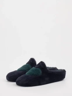 Thies – Pantoffeln aus Textil in Dunkelblau