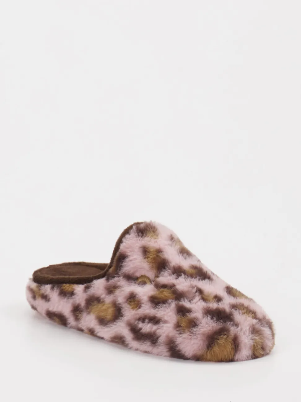 Thies – Pantoffeln aus Textil mit Kunstfell in Altrosa