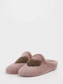 Thies – Pantoffeln aus Textil in Altrosa