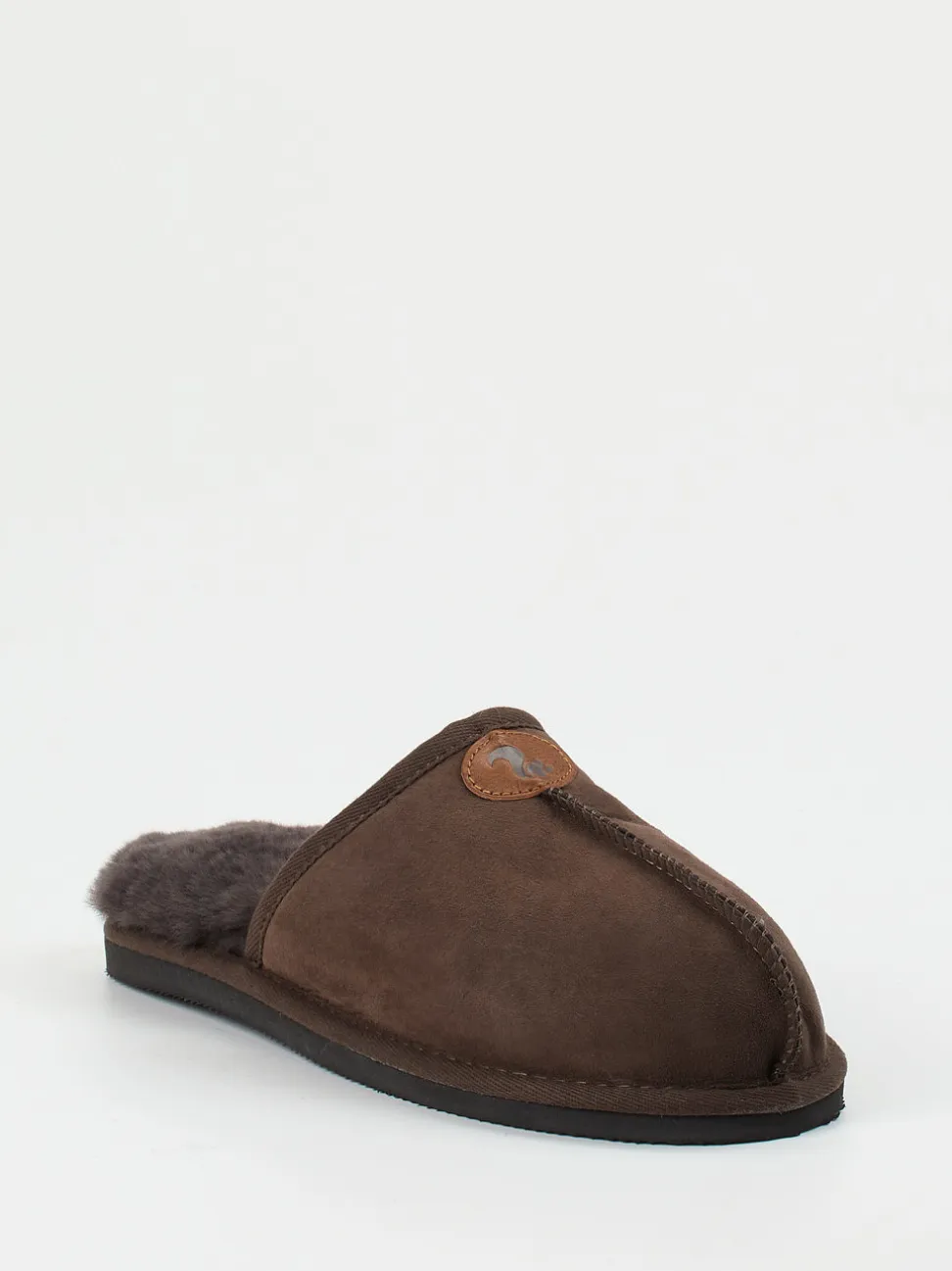 Thies – Pantoffeln aus Veloursleder dunkelbraun