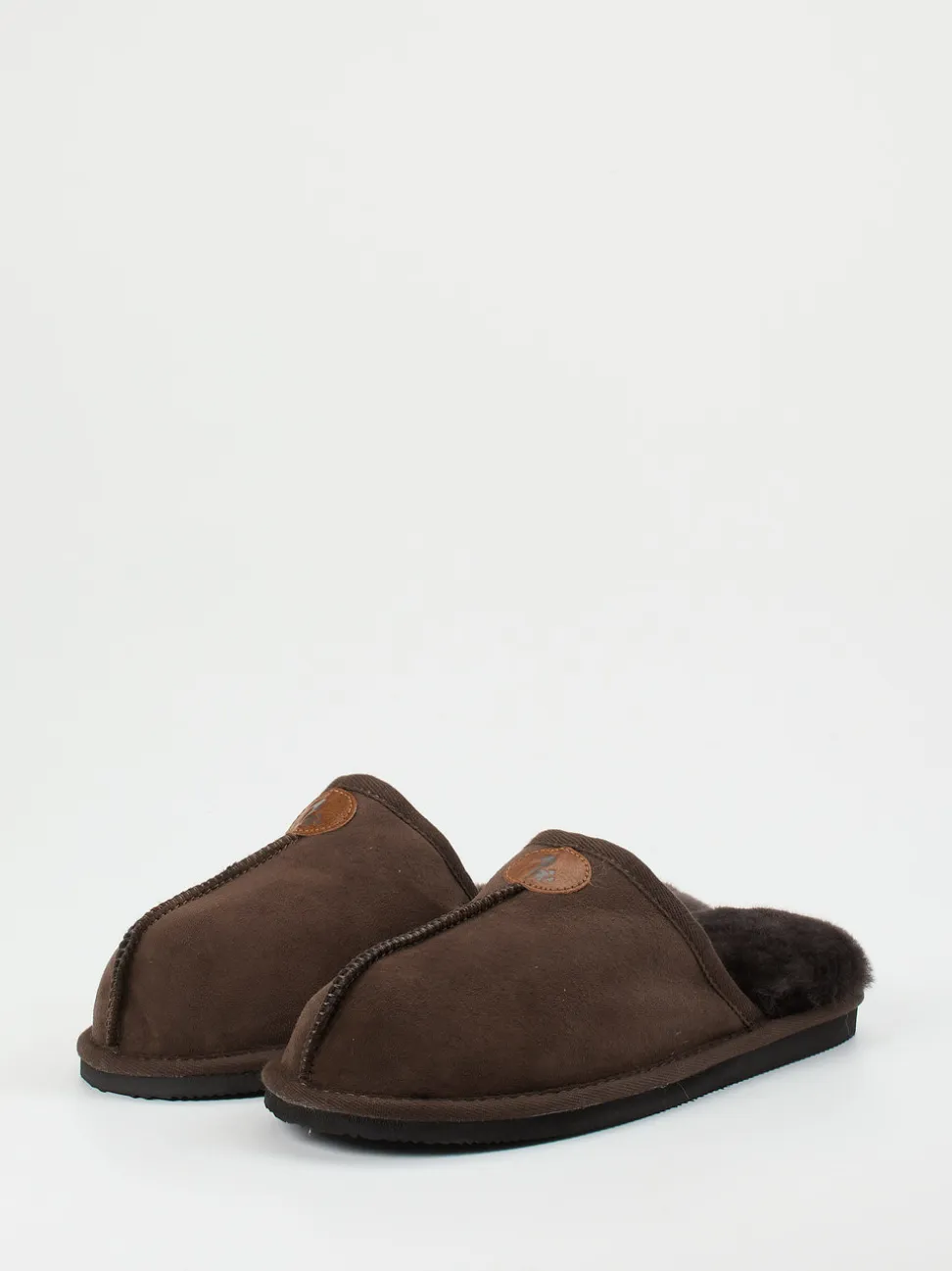 Thies – Pantoffeln aus Veloursleder dunkelbraun