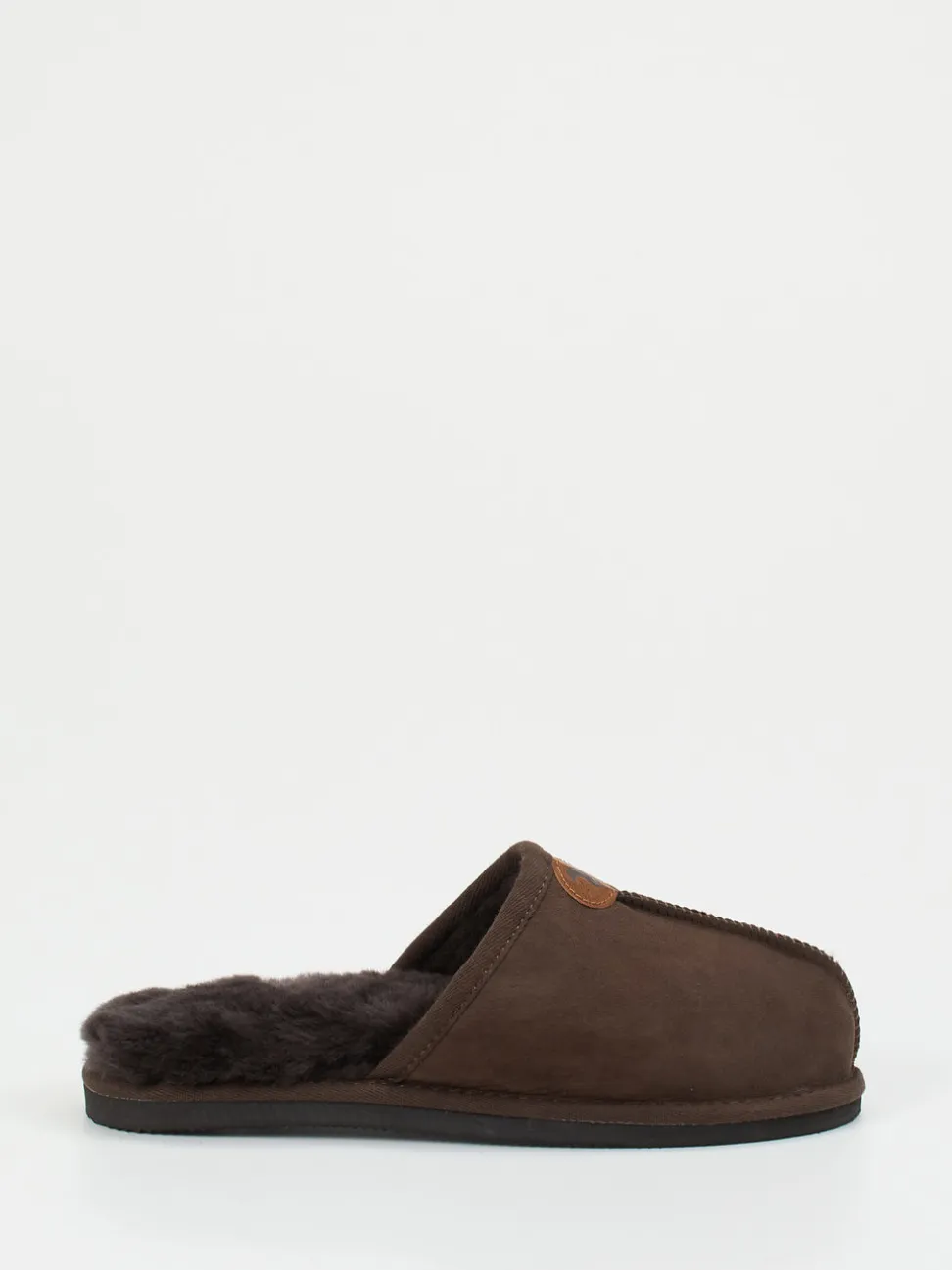 Thies – Pantoffeln aus Veloursleder dunkelbraun
