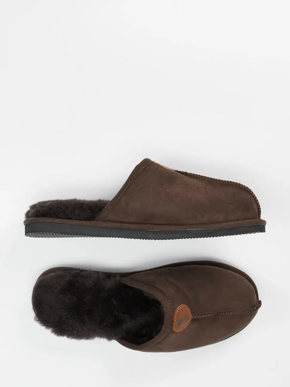 Thies – Pantoffeln aus Veloursleder dunkelbraun