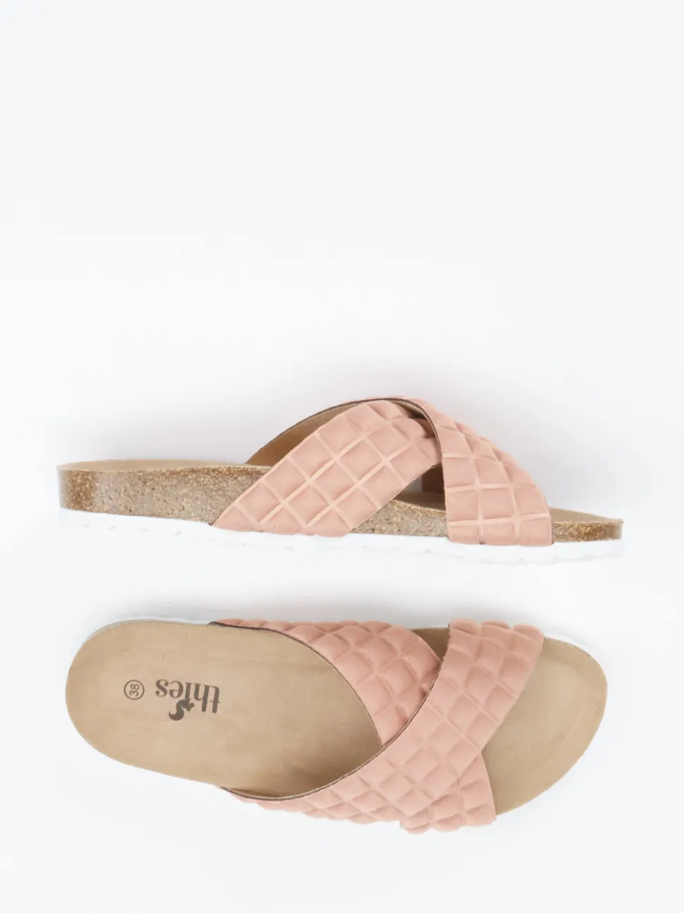 Thies – Pantolette aus Textil in Altrosa