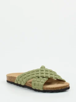 Thies – Pantolette aus Textil in Salbeigrün
