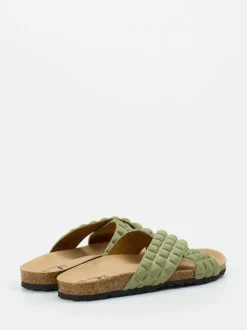 Thies – Pantolette aus Textil in Salbeigrün