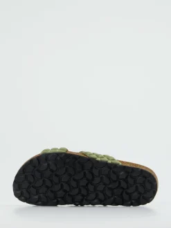 Thies – Pantolette aus Textil in Salbeigrün