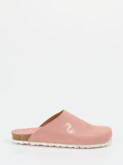 Thies – Pantoletten aus Veloursleder in Altrosa