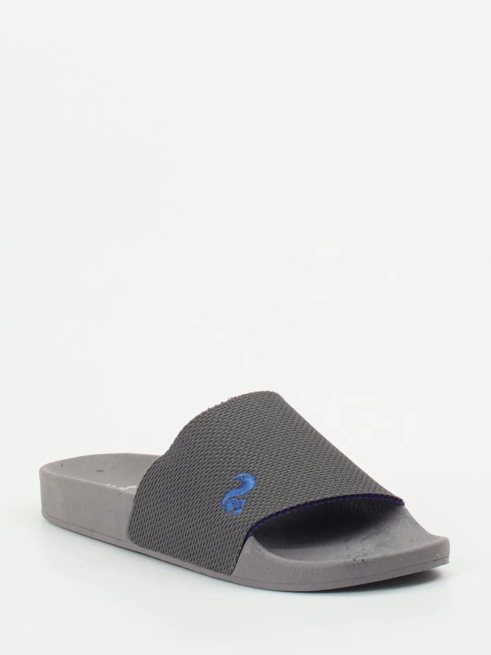 Thies – Slides aus Textil mit EVA-Fußbett in Grau