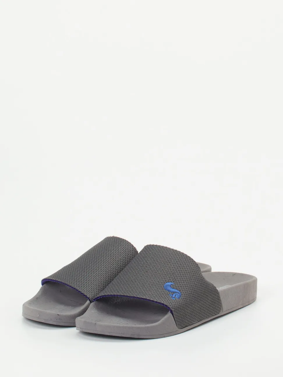 Thies – Slides aus Textil mit EVA-Fußbett in Grau