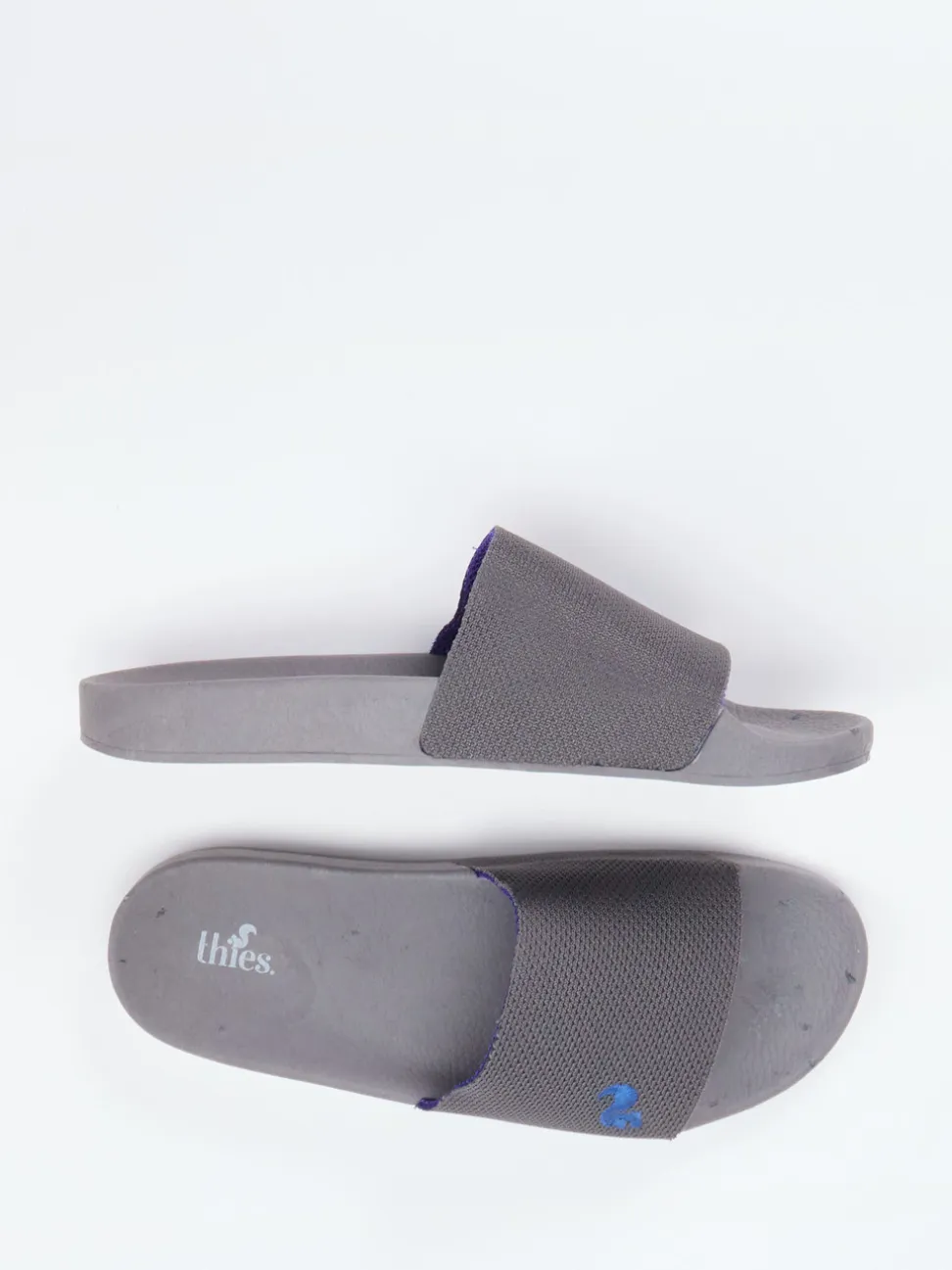 Thies – Slides aus Textil mit EVA-Fußbett in Grau