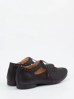 Think – Ballerinas aus Kalbleder Schwarz
