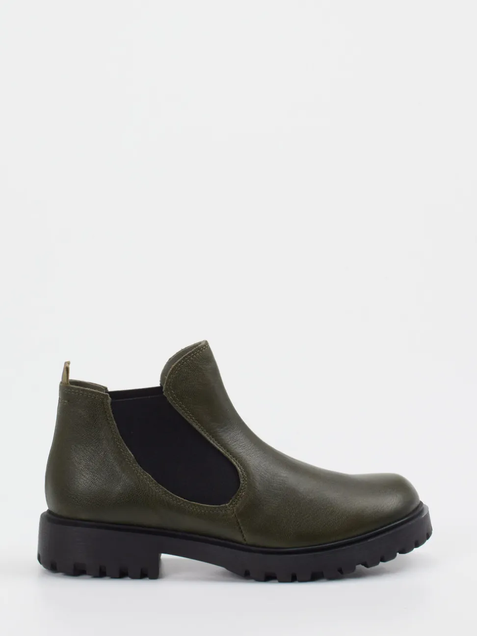 Think – Chelsea Boots aus Kalbleder Olivgrün