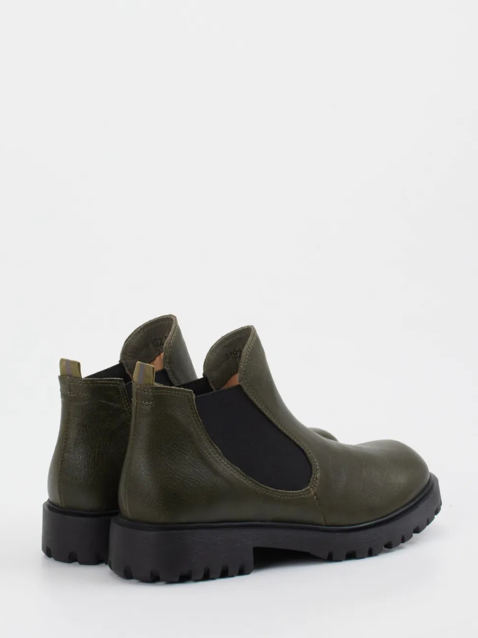 Think – Chelsea Boots aus Kalbleder Olivgrün
