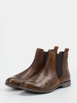 Think – Chelsea Boots aus Kalbleder braun