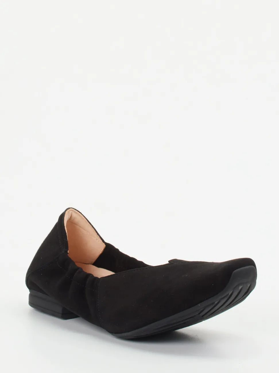 Think – Komfort-Ballerinas aus Veloursleder schwarz