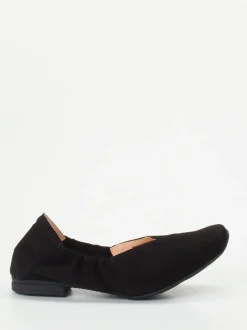 Think – Komfort-Ballerinas aus Veloursleder schwarz