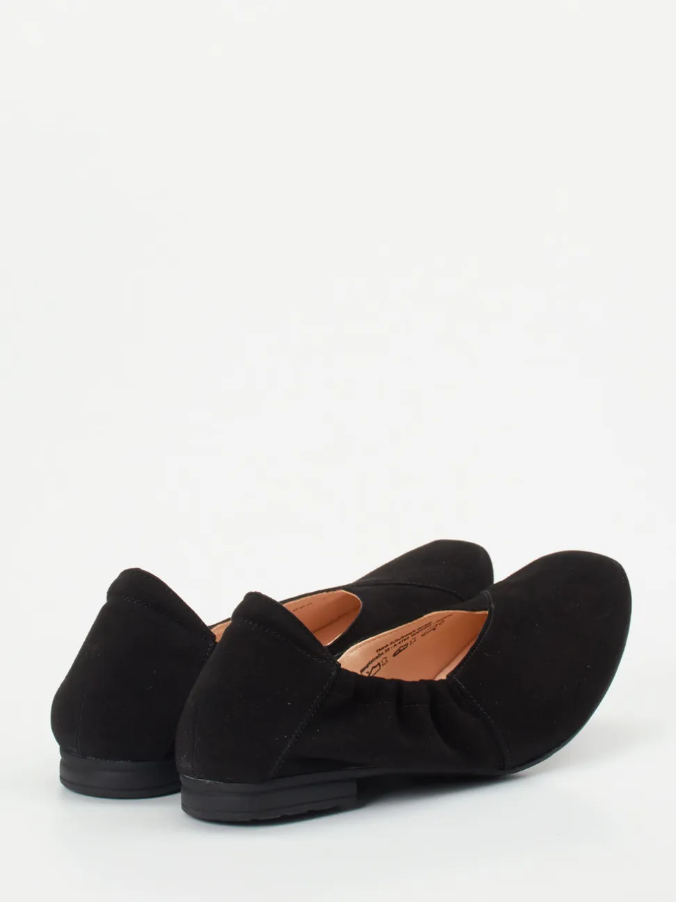 Think – Komfort-Ballerinas aus Veloursleder schwarz