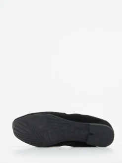 Think – Komfort-Ballerinas aus Veloursleder schwarz