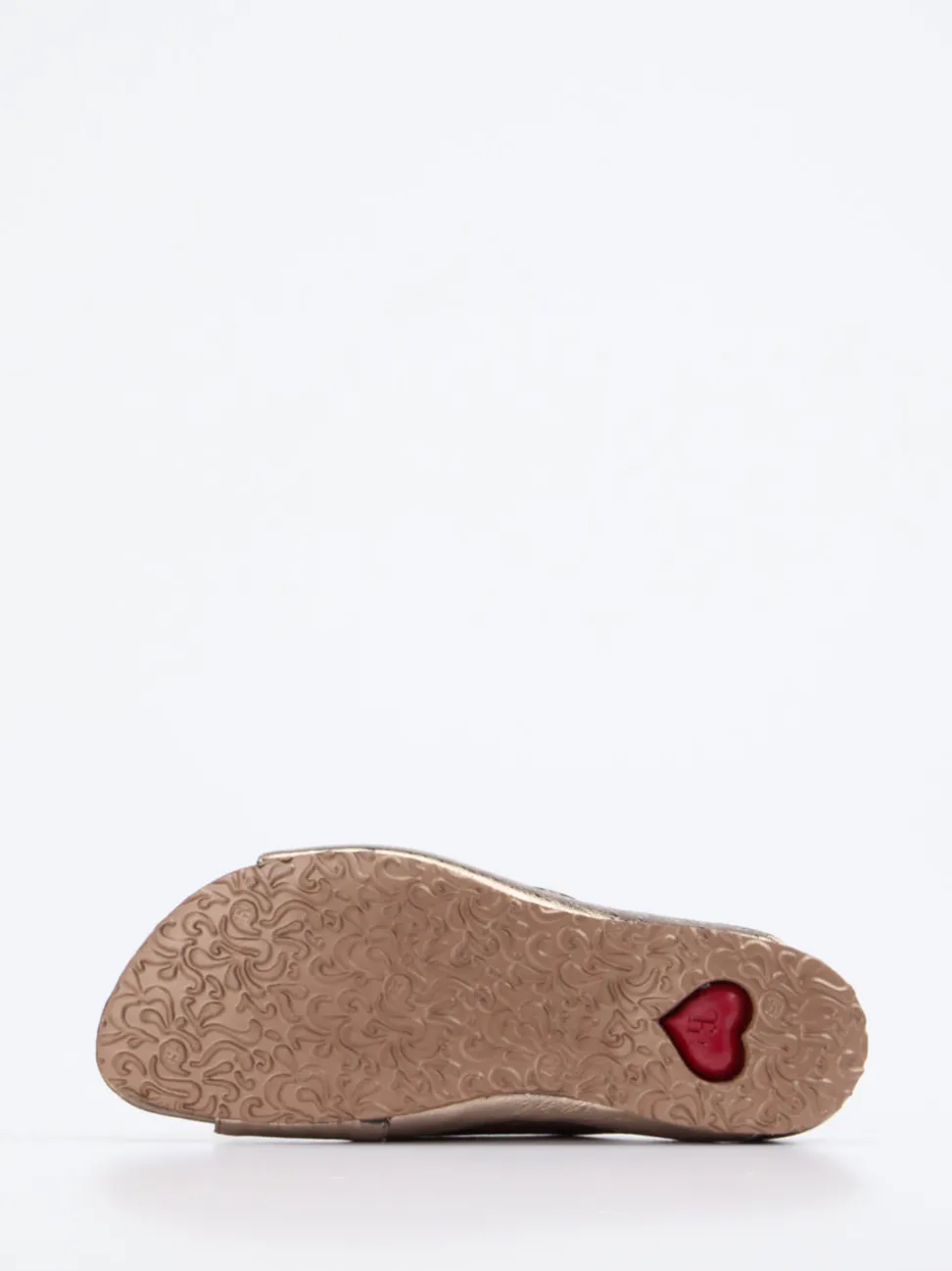 Think – Komfort-Pantolette aus Leder in Champagner