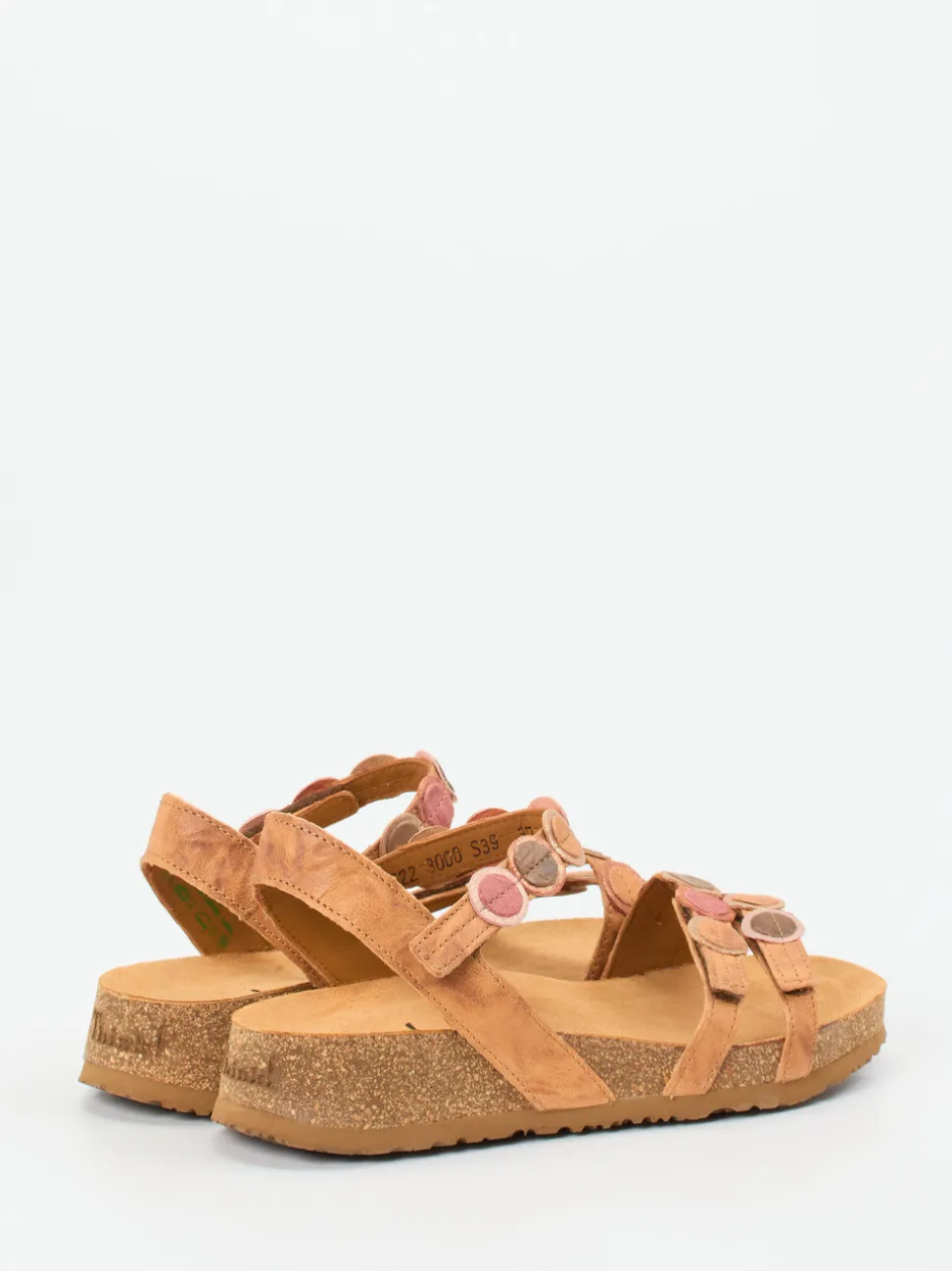 Think – Komfortsandalen aus Veloursleder hellbraun