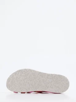 Think – Pantolette aus Veloursleder in Pink