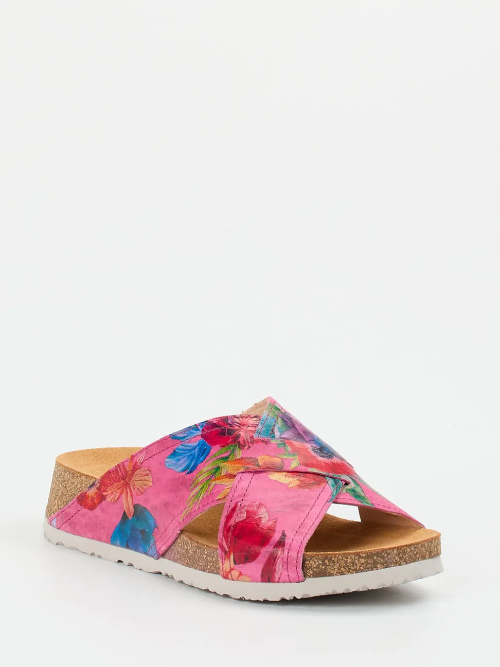 Think – Pantoletten aus geprägtem Leder multicolor
