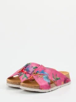 Think – Pantoletten aus geprägtem Leder multicolor