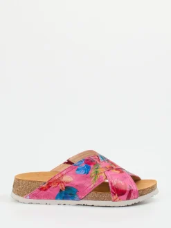 Think – Pantoletten aus geprägtem Leder multicolor